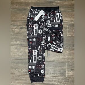 NWT 12-14Y Star Wars Themed Black & White Graphic pj pants old navy